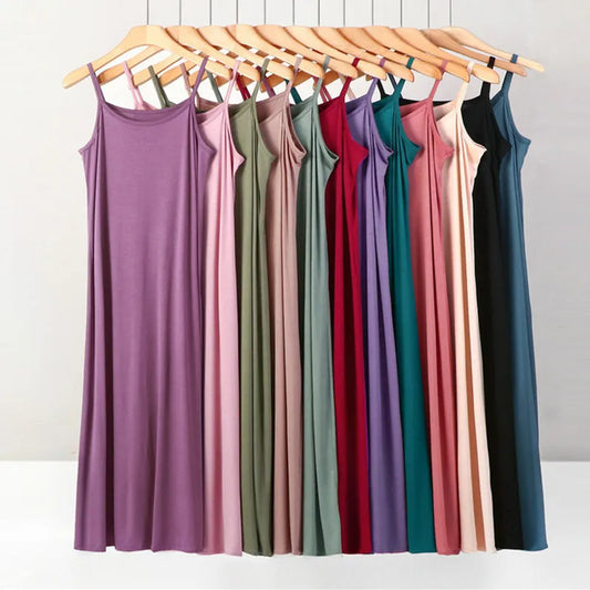 Plus Size Long Dress Cotton Mulitple Colors
