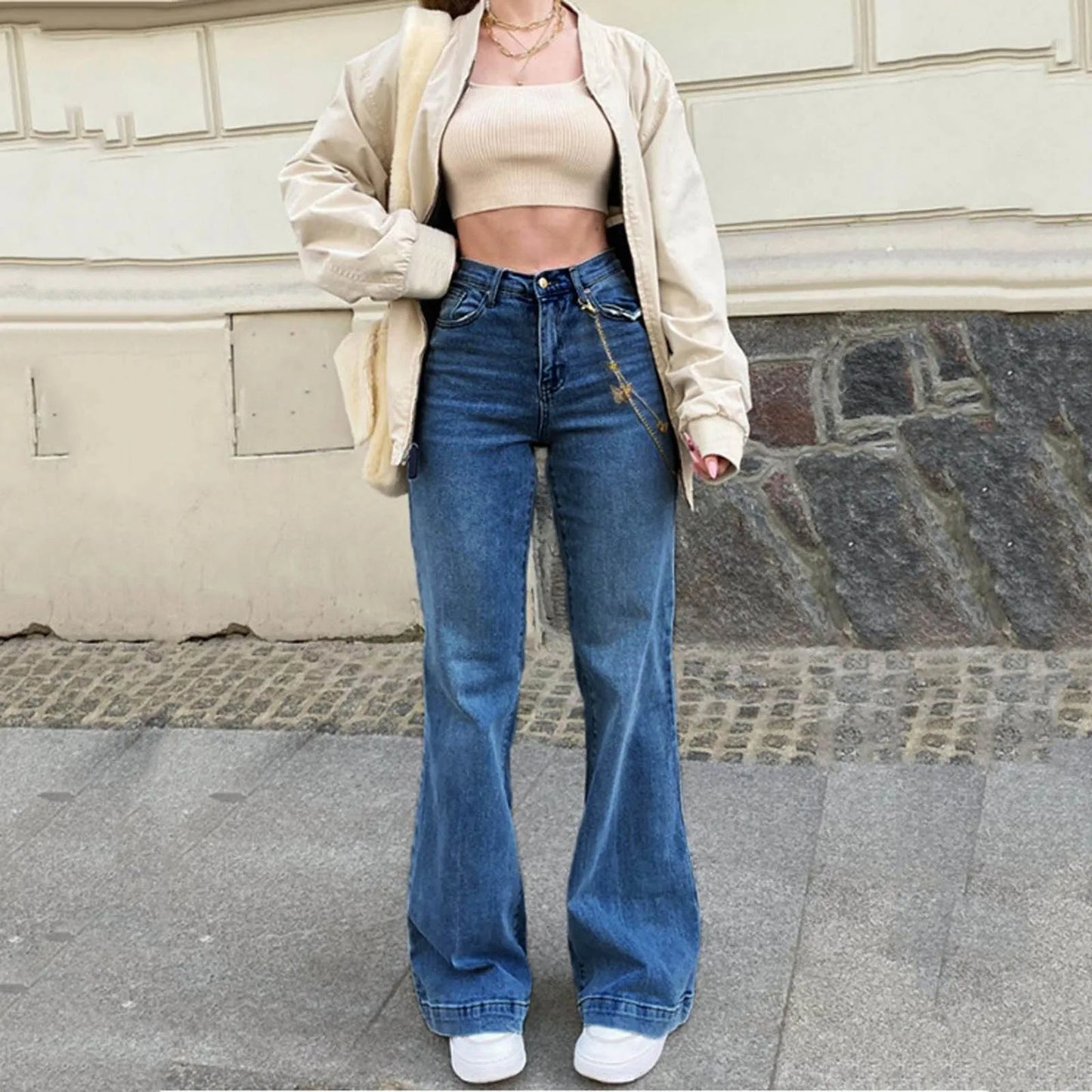 Bell Bottom Jeans High Waisted Flare