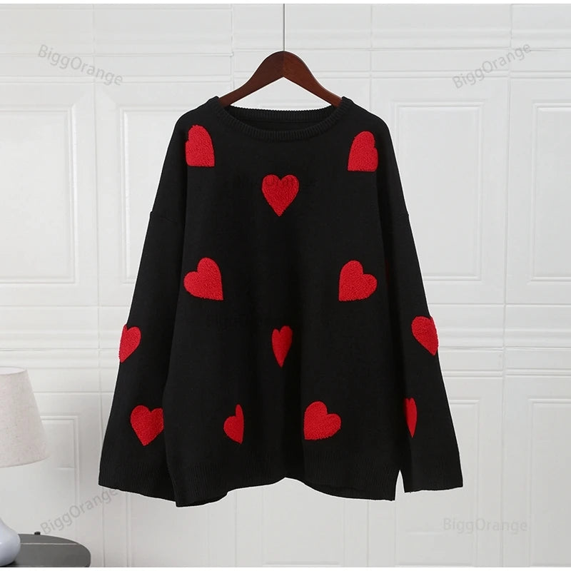 Love Embroidery Women's Knit Sweaters