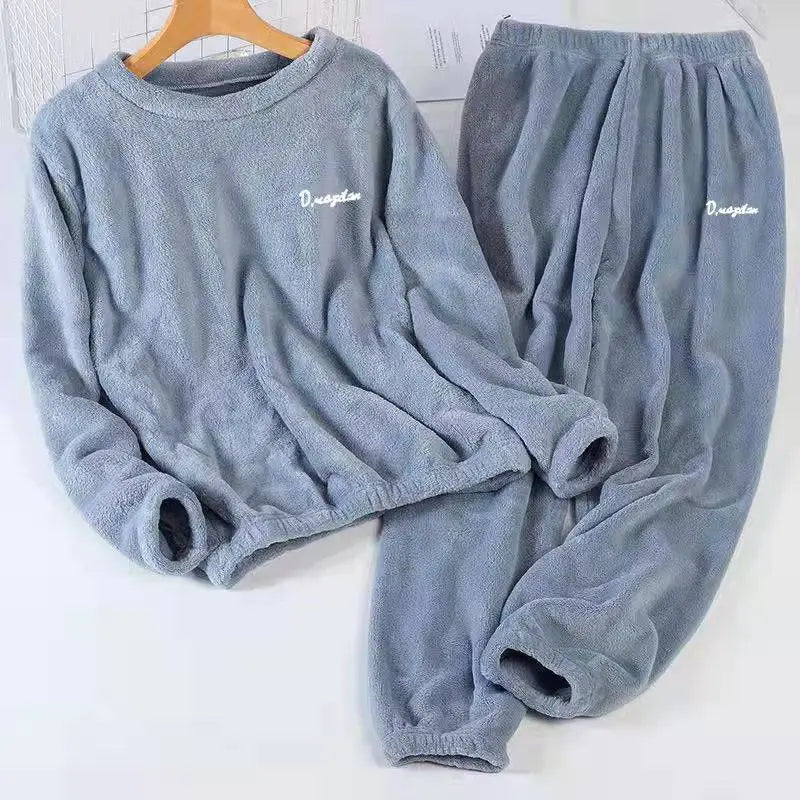 Two-piece oversized fleece home clothes