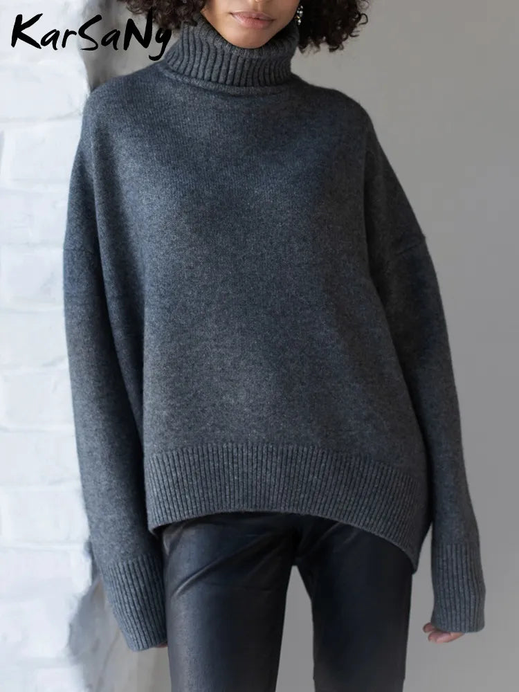 Women's Oversize Turtleneck Sweaters